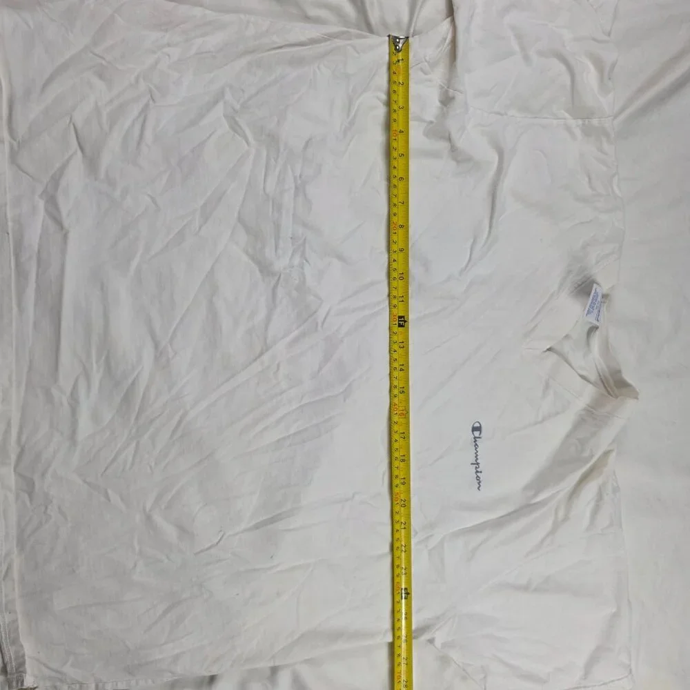 Vintage Champion Mens 3X-4X White Short Sleeve T-Shirt Made in USA Casual - Picture 9 of 12